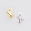 CZ COWBOY BOOT 3D TOP PUSHIN (THREADLESS) 316L SURGICAL STEEL LABRET SET CZ COWBOY BOOT 3D TOP PUSHIN (THREADLESS) 316L SURGICAL STEEL LABRET SET